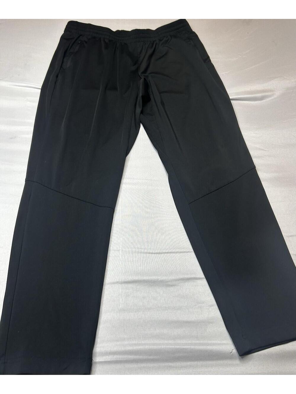 DSG Mens Athletic Pants XL Black Zip Pockets Elastic Waist Training Joggers